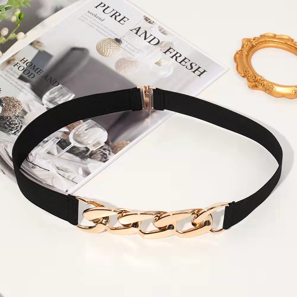 Fashion Solid Color Metal Chain Belt display picture 3