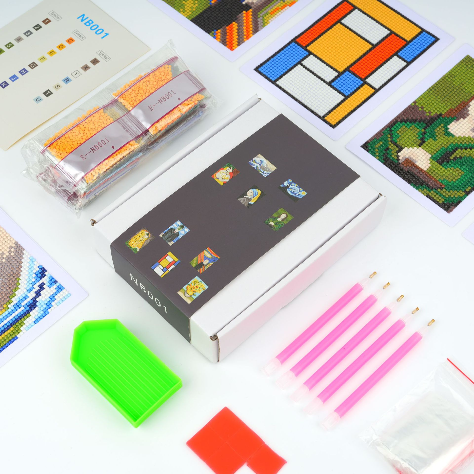 Nuevos productos transfronterizos de pintura de diamante Hot Sale DIY pintura de diamante Set principiante mini pequeño sin marco pintura de ladrillo de diamante redondo