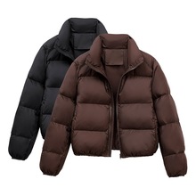 2025冬季新款欧版肯豆风羽绒服女短款小个子白鸭绒加厚外套面包服