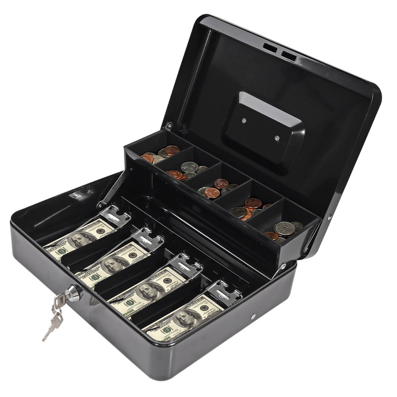 Children's Savings Safe Cash Convenience Store Storage Box Keys Metal Cashier Clip Money Box