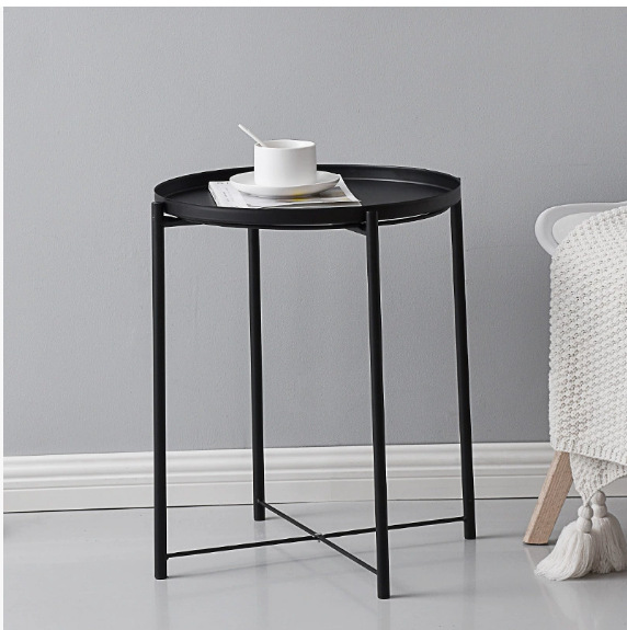 Comercio exterior sofá nórdico sala de estar hierro forjado desmontaje mesa de té ocio pequeña mesa redonda dormitorio balcón mini mesa de té