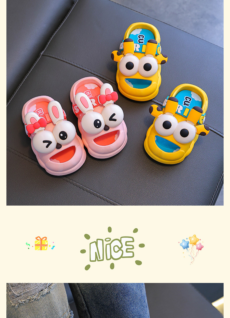 Barn clogs cartoon sandaler halkfria badtofflor för barn_voghion.com