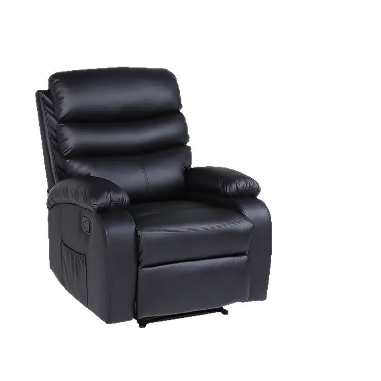 Nuevo diseño lujoso estilo europeo sala de estar moderna un solo manual PU cuero sillón sofá conjunto de muebles