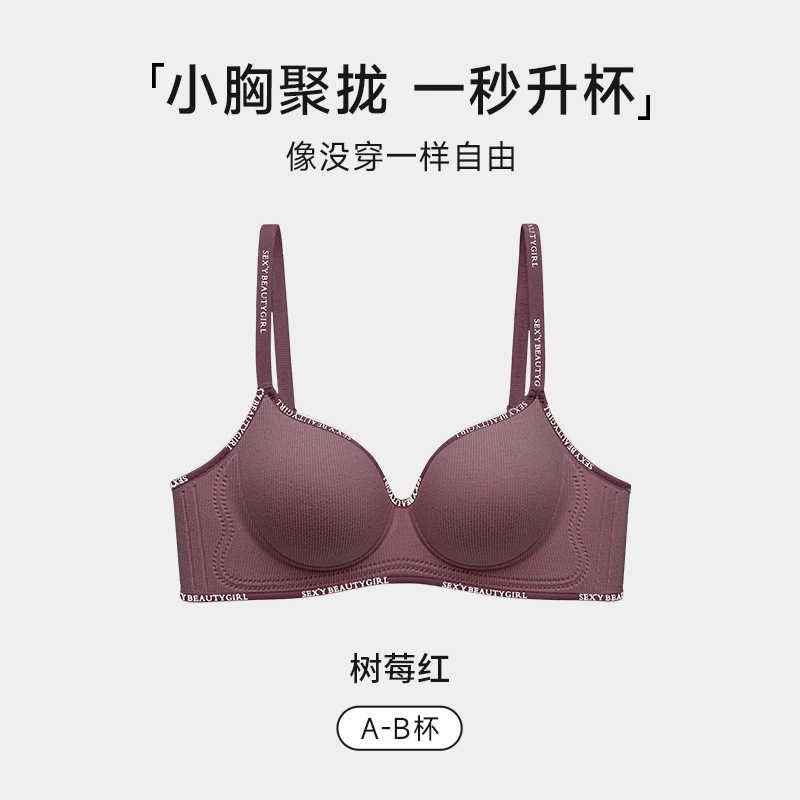 5cm加厚跨境内衣女士副乳聚拢显大提拉侧小胸软防垂透气无痕文胸|undefined