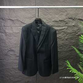 欧美潮流商务休闲新款 Di领子压花西装西服外套 平替跨境欧货