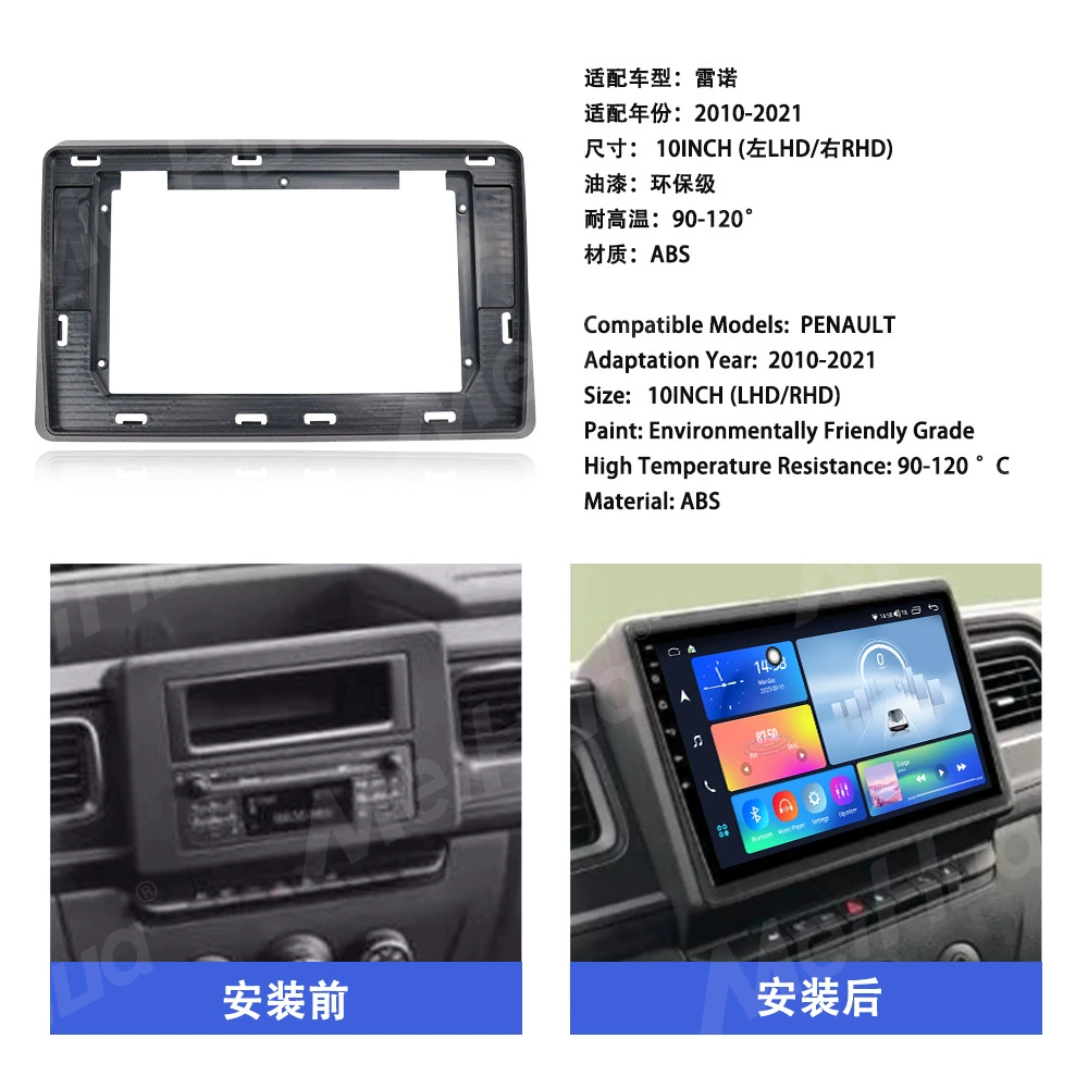 Подходит для Renault Master 2010–2021, центральная панель Android, навигация, переделка аудио, универсальная рамка-кронштейн