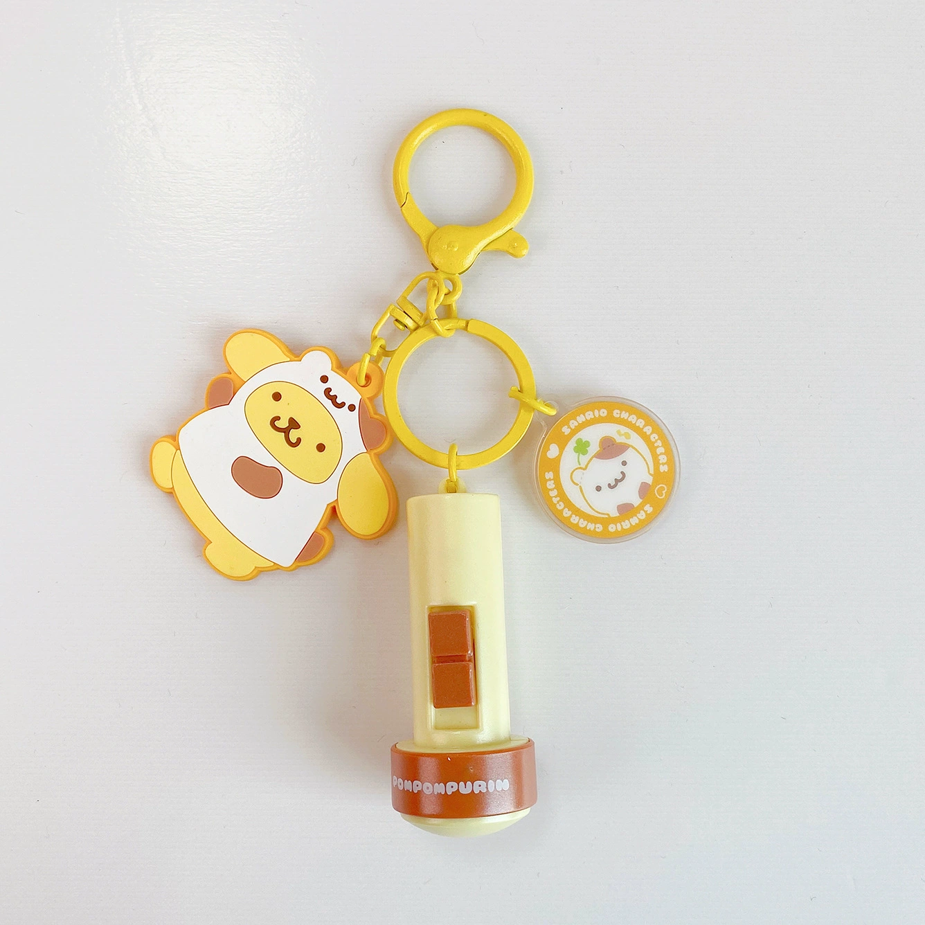 三丽鸥 Hello kitty, flashlight, keychain, pendant, cute minifigure, bag decoration