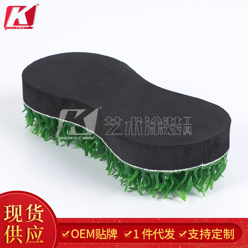 艺术涂料施工工具塑料草皮刷 油工装修硅胶泥造型布纹拉丝软刷子