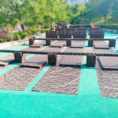 Kindergarten 400-meter camouflage military and police course props national defense expansion training obstacle children military education equipment