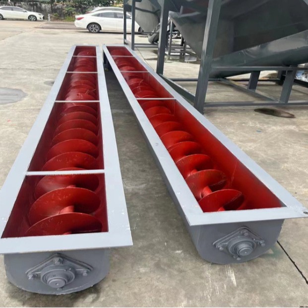 Fabricante de transportador de tornillo sin eje transportador de lodos tipo u WLS procesamiento de equipos de transporte de tornillo de acero inoxidable