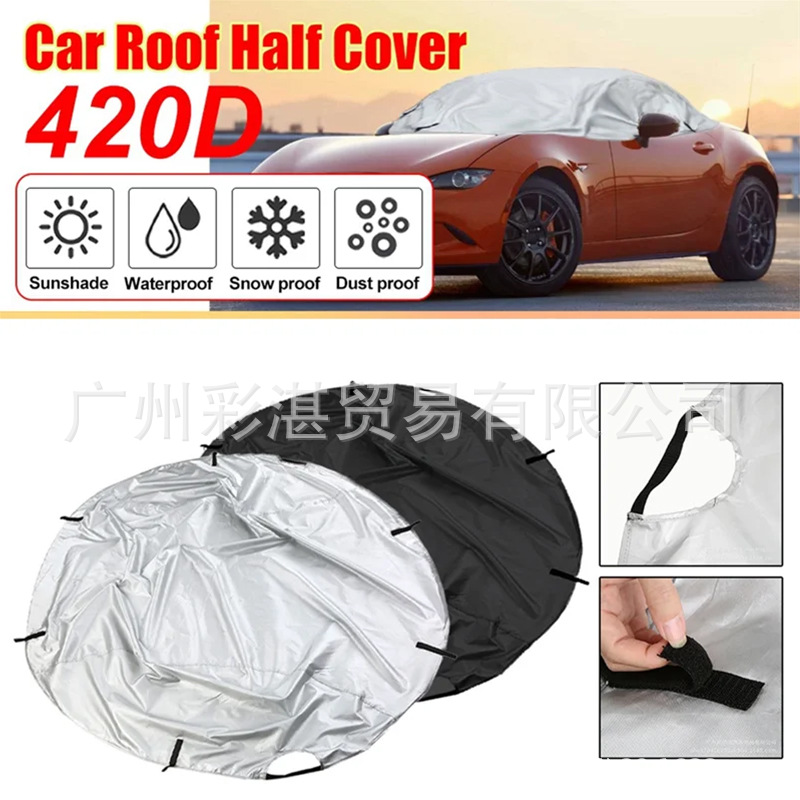 Oxford Cloth Car Cover with a Simple Soft Top Half-Cover Suitable for Mazda Mx-5Mk1Mk2Mk2.5 Convertible Car Sunshade