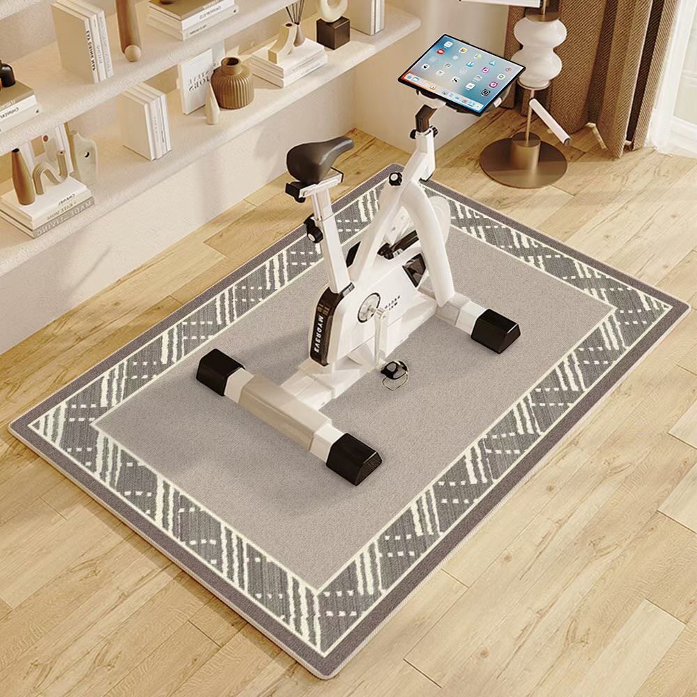 Simple and High-End Three-Proof Loop Pile Carpet for Living Room, Sports-Resistant, Dirt-Resistant, Easy to Maintain, Bicycle Floor Mat, Home Leisure Area, Wear-Resistant Foot Mat