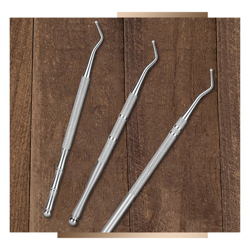 Spot non-embroidered steel nail removal device nail ditch spoon cleaning nail ditch dirt nail ditch nail insertion device double-head nail removal planing