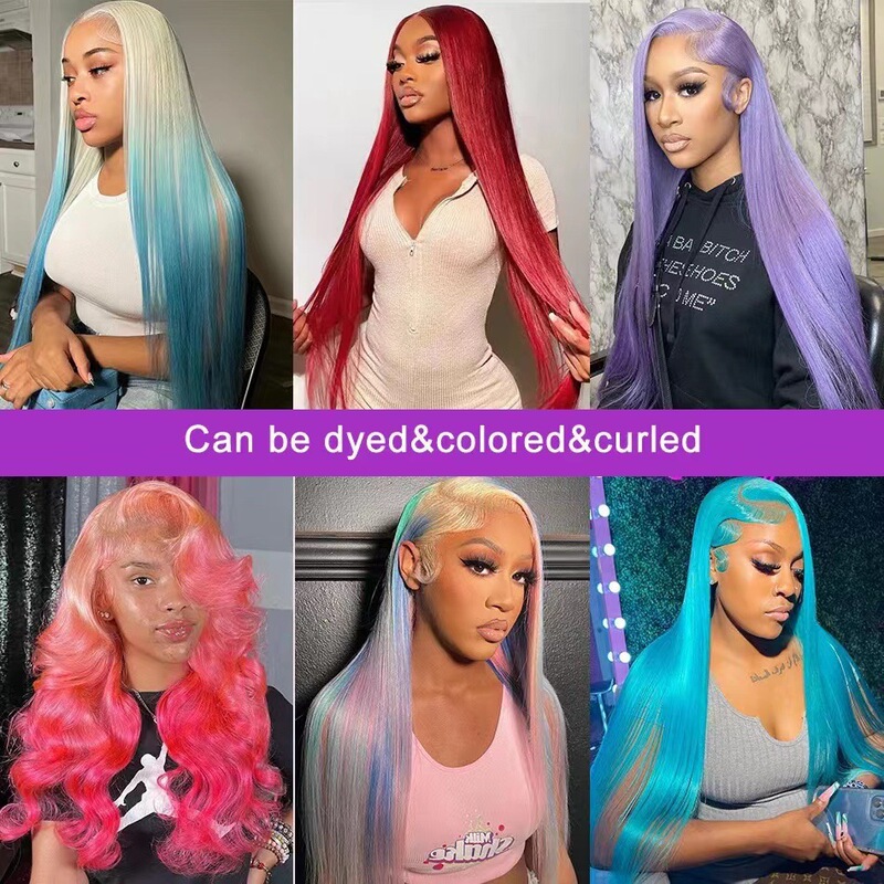 European and American 613 long straight hair 4*4 front lace wig headgear human hair Lace wig factory in stock