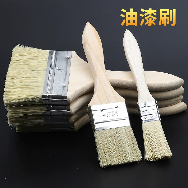 Оптовая продажа фабрики деревянная ручка Кисть Имитация щетины шелковая кисть Морская щетка барбекю маленькая кисть утолщенная кисть