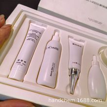 化妆品礼盒哑光塑料内托柔韧线自动扣底防刮柯式印刷烫金折盒圆筒