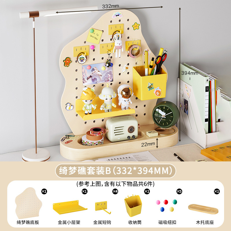 Escritorio, agujero, tablero, estante, vertical, sin perforación, hogar, escritorio de aprendizaje para niños, estación de trabajo, almacenamiento y acabado de escritorio