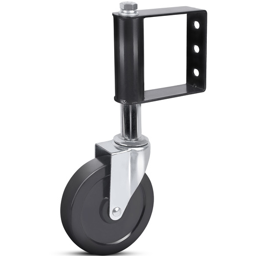 Wear-resistant gate spring shock-absorbing wheel, industrial heavy-duty universal wheel with brake, load-bearing solid 4-inch 5-inch caster