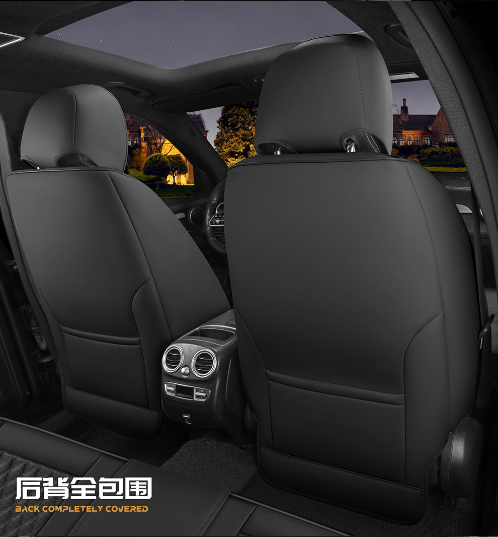 Five-Seat Car Seat Cushions, Fully Enclosed, Suitable for All Seasons, Full Leather Car Seat Covers, Wear-Resistant and Dirt-Resistant Leather Car Seat Cushions