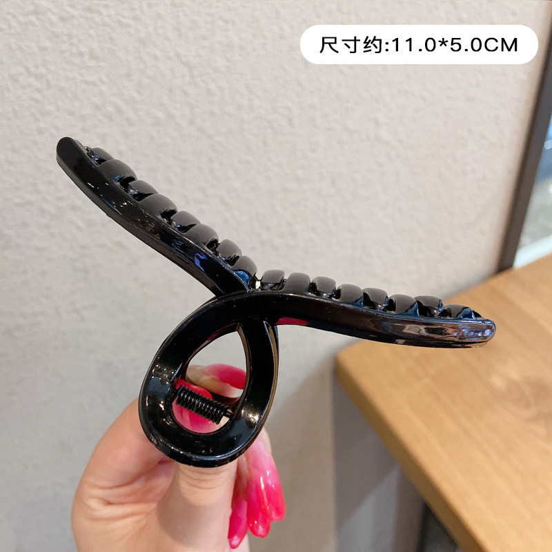 2025年新作 上品なシャーククリップ 女性用 大きめ ヘアクリップ 高級感 後頭部用ヘアピン ヘアアクセサリー|undefined