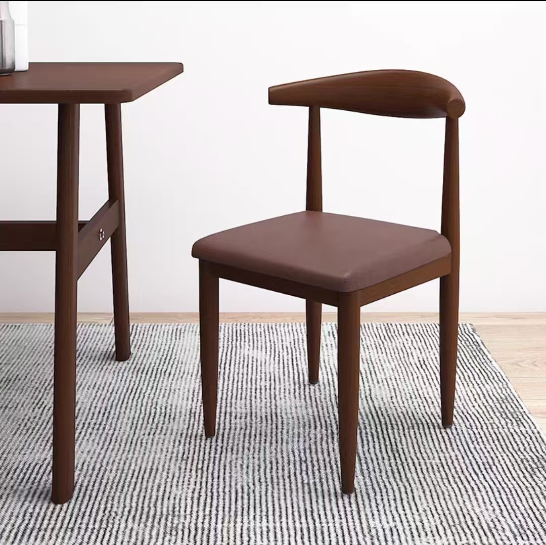 Silla de comedor, taburetes domésticos, mesa de comedor moderna y minimalista, silla de corn de hierro forjado, silla de recepción comercial, silla de oficina