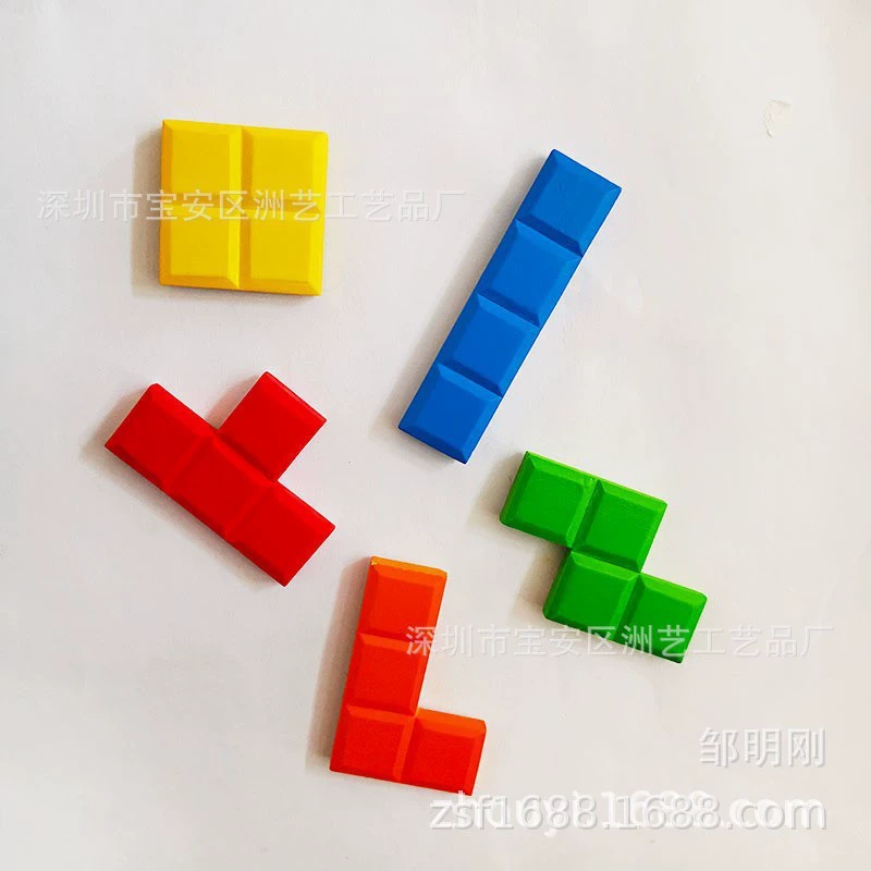 Тетрис креативное украшение дома, стерео смола, магнит на холодильник, чехол для мобильного телефона, аксессуары