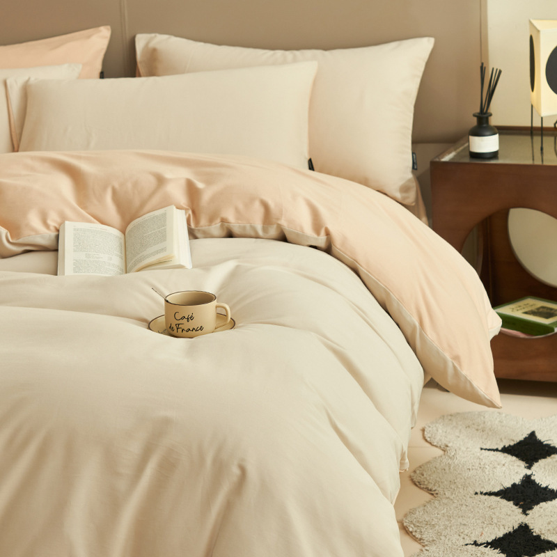 High-end engrosado abrasión algodón cuatro piezas set sábanas de algodón cubierta cama de tres piezas set lujoso otoño invierno ropa de cama