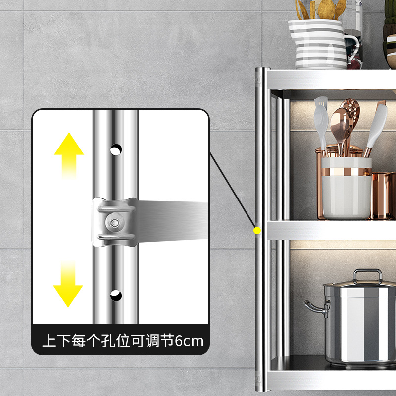 Acero inoxidable cocina de pared superior estante de almacenamiento de pared superior estante de pared tipo estante de capas armario de almacenamiento de cocina trasera colgante de pared estante de tres capas