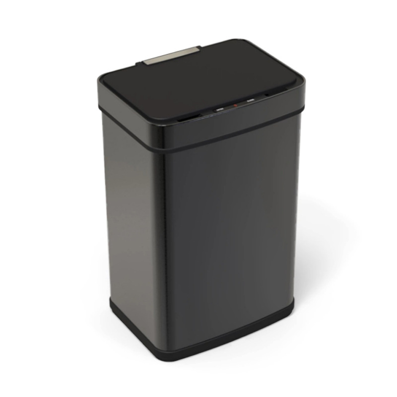 Papelera inteligente de acero inoxidable 45L/52L/60L/70L de gran capacidad de metal cuadrado eléctrico sensor de basura
