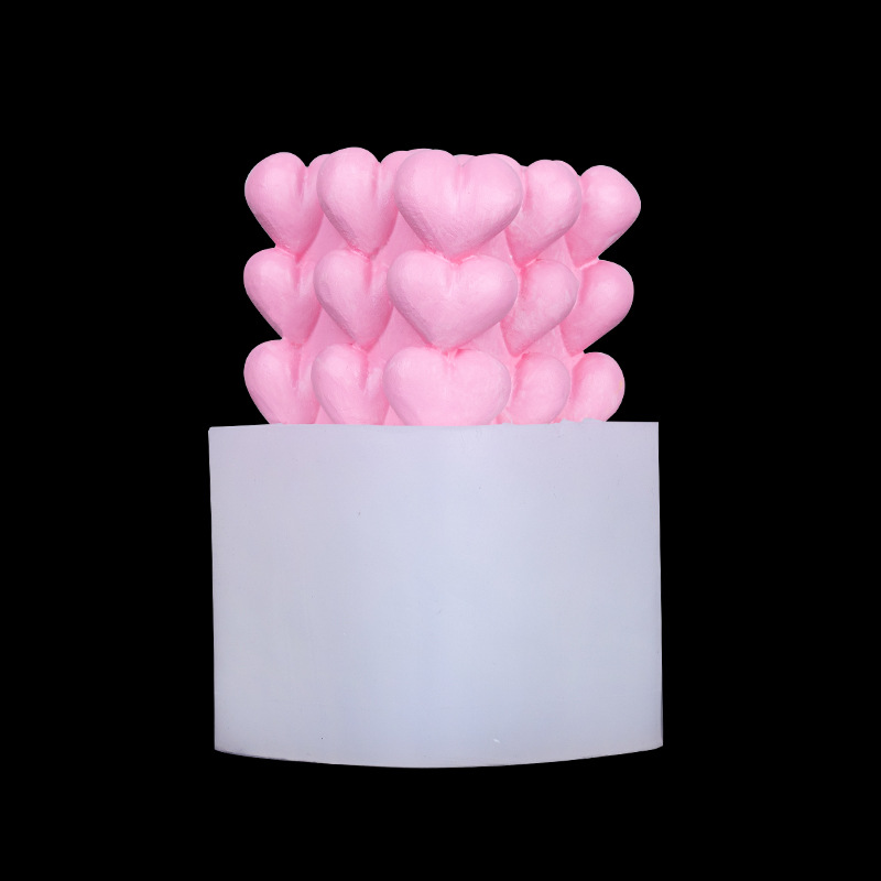 Amor silicona molde DIY vela hecha a mano jabón aromaterapia que hace la herramienta Decoración de mesa Accesorios