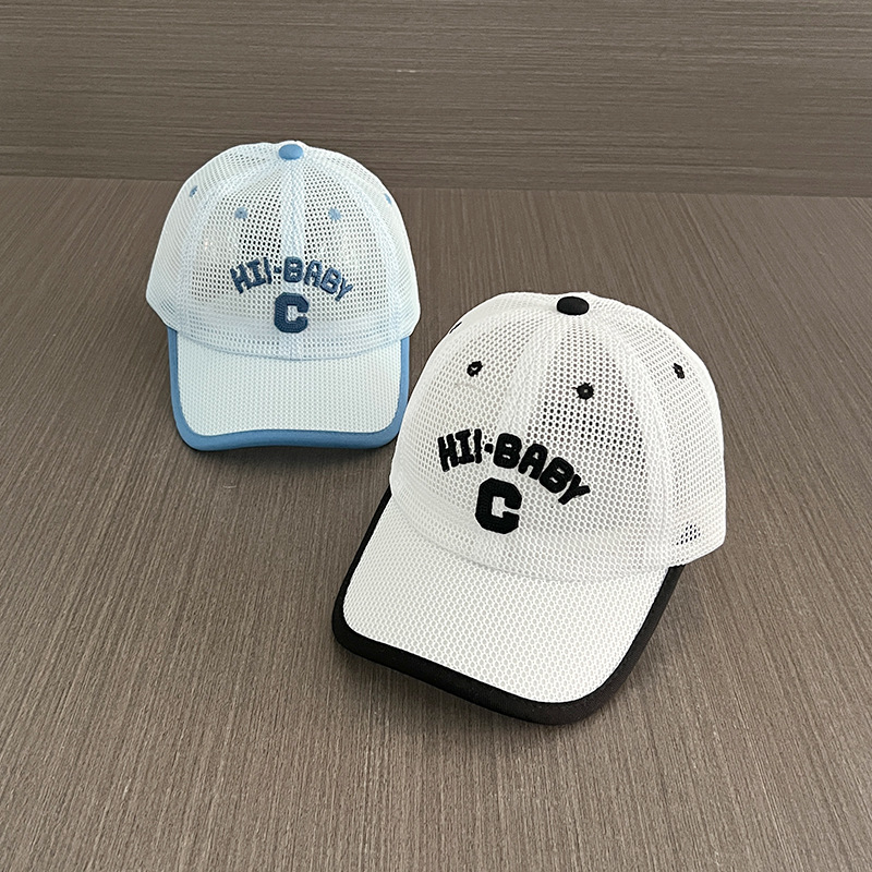 Sombreros para niños de verano delgados sombrero de malla para niñas bebés viajan aire transpirable sombrero de béisbol protector solar