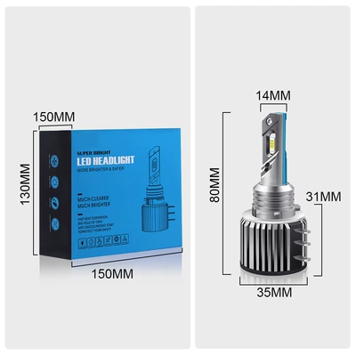 H15 car led headlight decoding super white Touareg Borui A3 golf 7 Pa Sutter modified car bulb (Ön faralar) - h15
