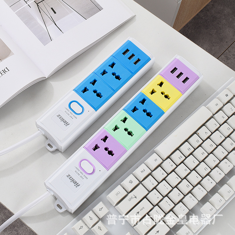 Jack multifuncional africano multipropósito tres cuatro cinco 345 filas de color mezclado multi-USB enchufe de fila de carga