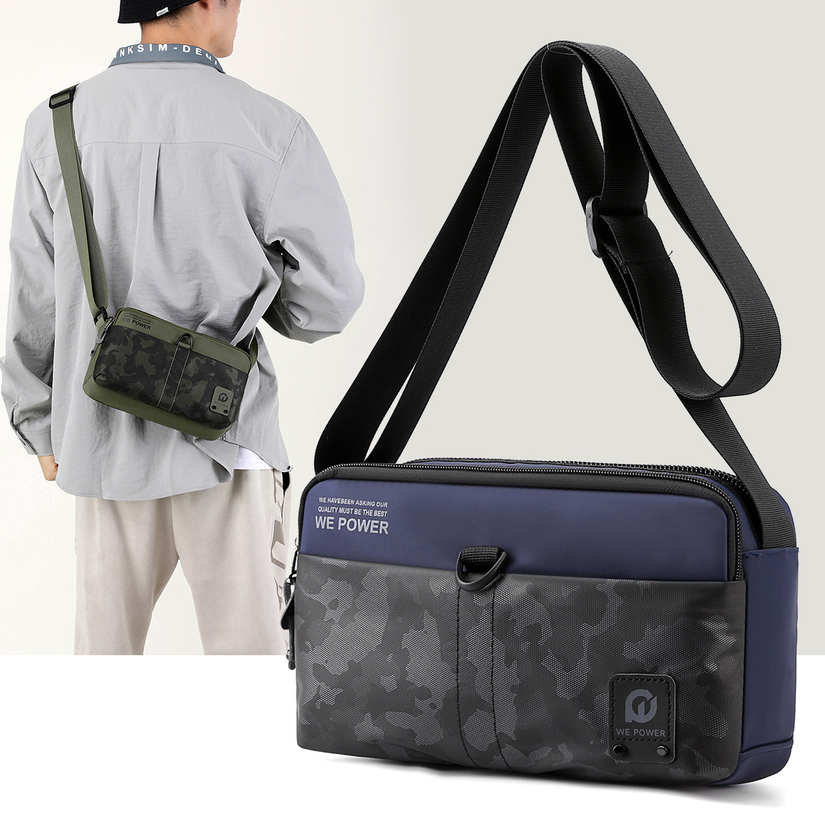 camouflage one-shoulder bag for leisure
