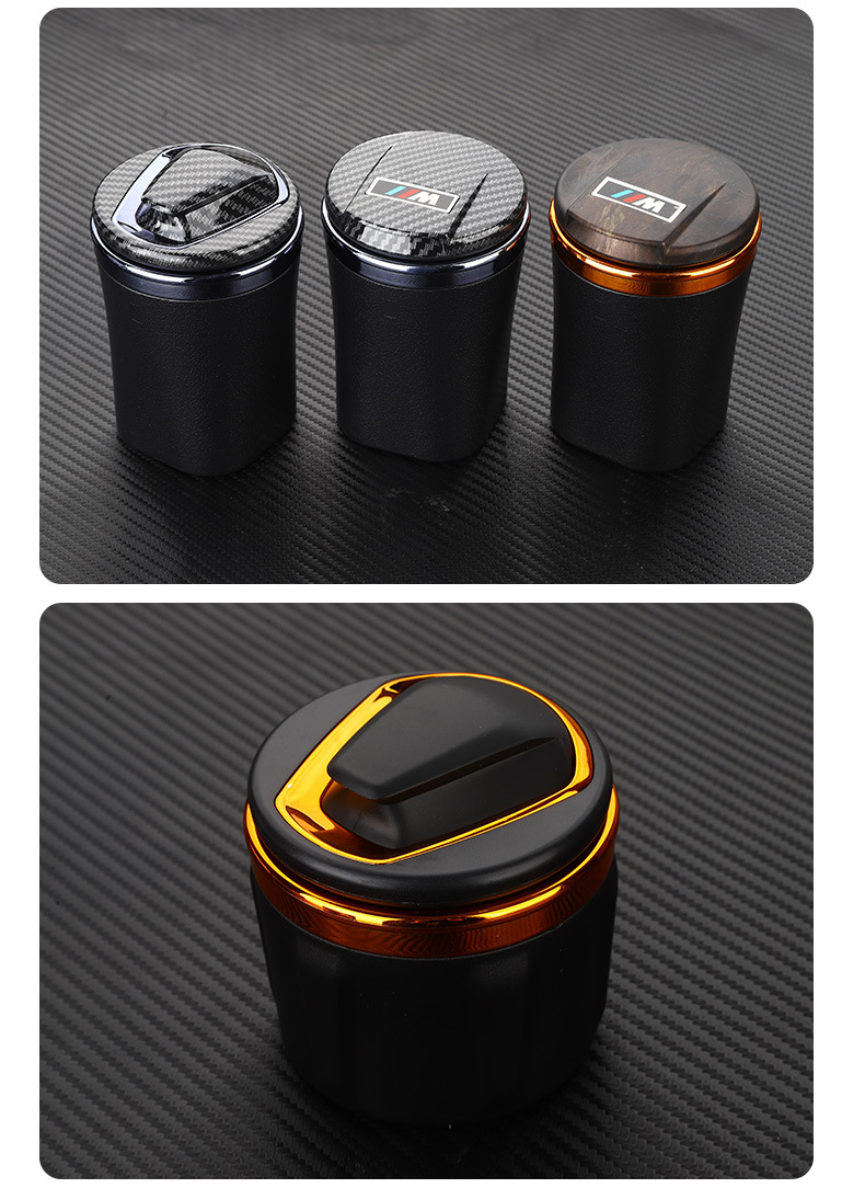 Wholesale car supplies car ashtray multi-function with cover LED with light car ashtray portable ash fly