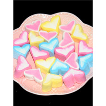 2斤散装彩色爱心混合棉花糖粉红心形蛋糕甜品装饰婚礼烘焙糖果批