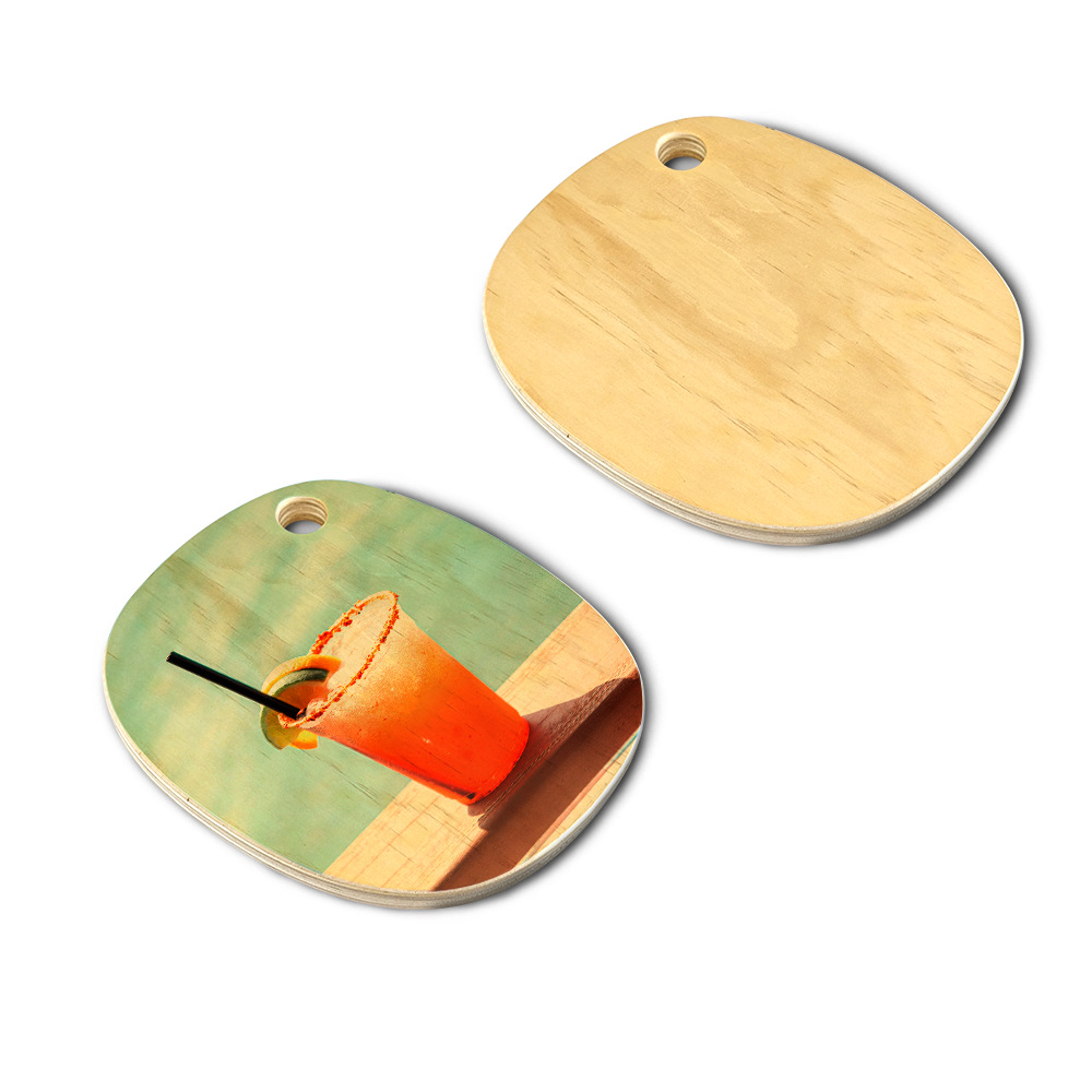 Suministro directo de fábrica sublimación en blanco hoja de corte de verificación ovalada tabla de cortar cocina hogar al por mayor