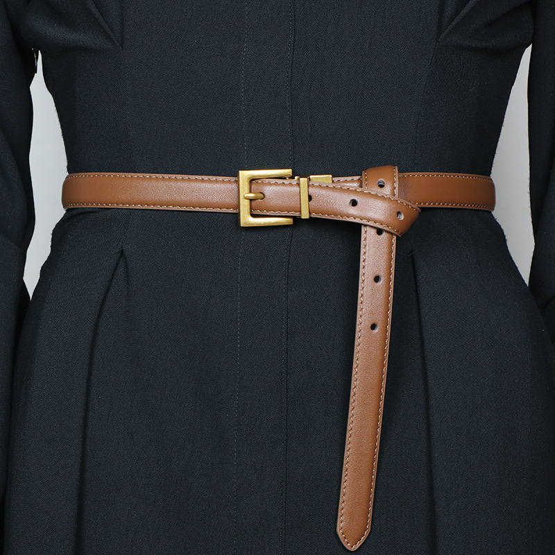 Cintura vintage in vera pelle da donna accessorio versatile_voghion.com
