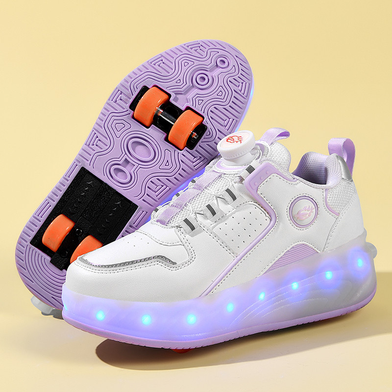 Lego Heelys Shoes, Four-Wheel Automatic Roller Skates, Shoes with Lights, Led Roller Skates, Shoes with Wheels