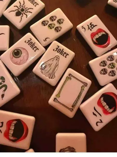 (In-stock direct delivery) Supply of foreign trade mahjong, Halloween mahjong, American mahjong, acrylic double-layer mahjong