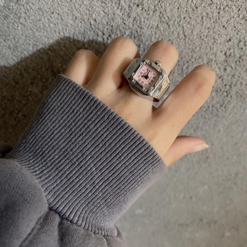 Nail Powder Dial Square Watch