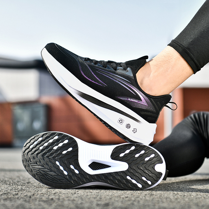 Primavera nuevos zapatos deportivos de hombre de moda con zapatos casuales de malla transpirables, zapatos de correr de correa de juventud, zapatos de hombre