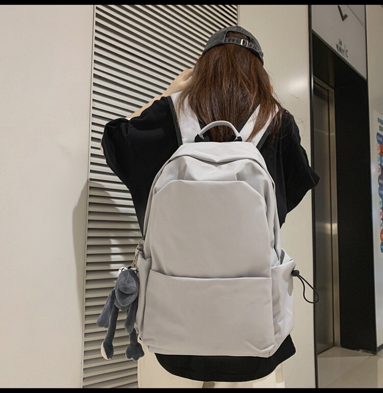 カバン男森系大容量純色リュックサック女性韓国版ファッション大学生リュックサックカジュアルリュックサック|undefined