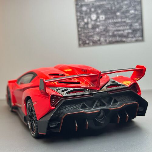 Car alloy spray function 1:24 Rambo poison car model pull back toy car sound and light model ornaments collection