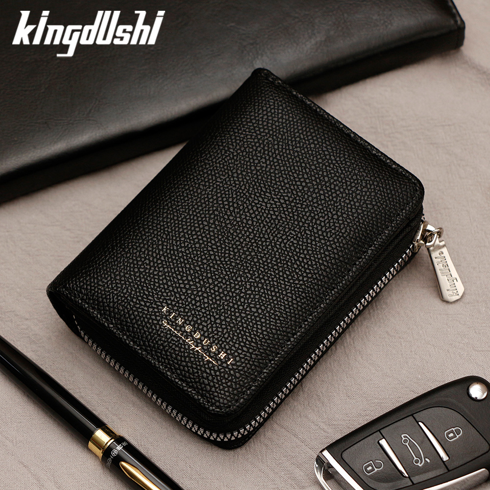 Ventas transfronterizas calientes de granulares para hombres billetera vertical de gran capacidad cremallera bolsa de tarjetas de cremallera bolsa de cambio multi-tarjeta cartera