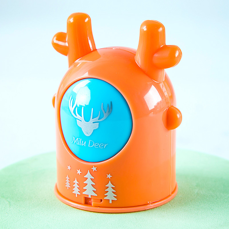 1903 Little Elk Sacapuntas de lápiz de doble agujero niños de dibujos animados Sacapuntas de lápiz de hoja de acero de aleación de concha ABS sacapuntas