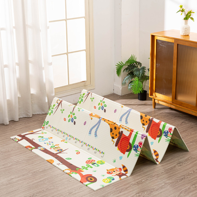 Forest Series Baby and Kidsren's Crawling Mat Thickeneded Foldableable Foam Mat Baby Crawling Mat Home Living Room Floor Mat