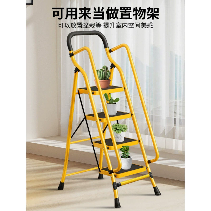 Бытовая складная телескопическая лестница, утолщенная и расширенная лестница «елочка», устойчивая и усиленная четырех-, пяти- и шестиступенчатая лестница для восхождения.