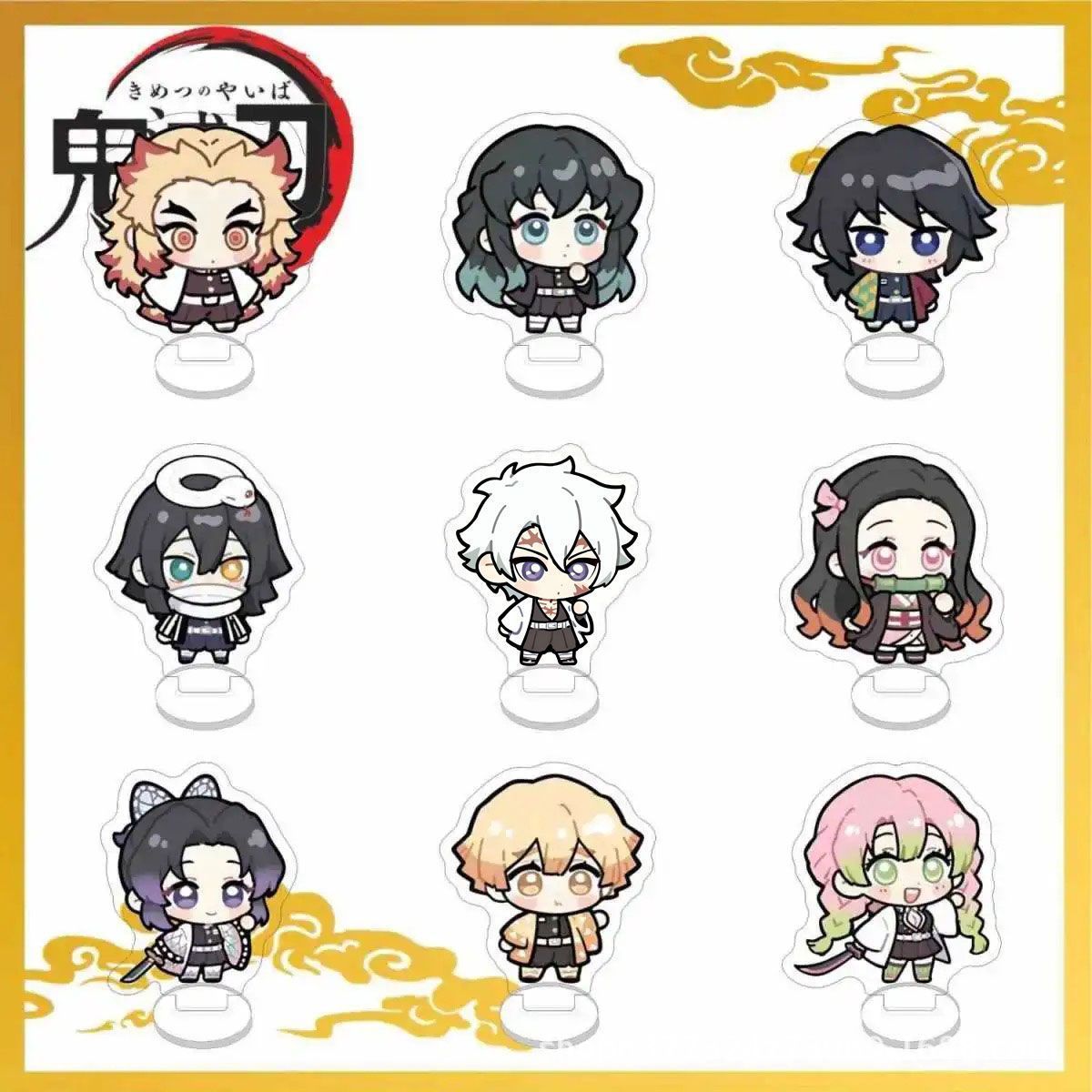 Demon Slayer Merchandise Desktop Ornaments: Zenitsu, Tanjiro, Nezuko, Tokito Muichiro, Rengoku Kyojuro, and the Nine Pillars with High Aesthetic Appeal