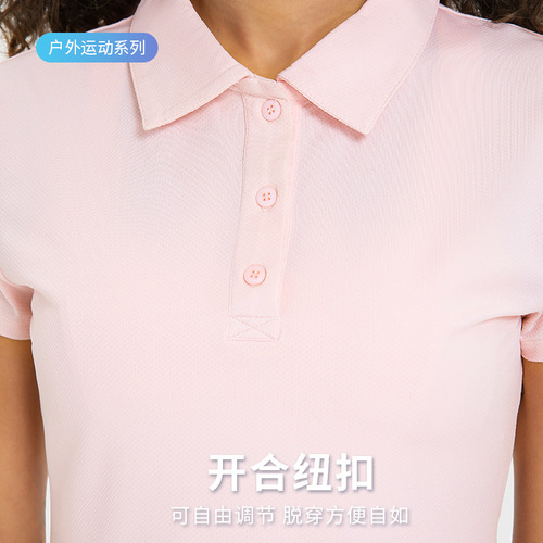 Spring and summer new sports short-sleeved lapel polo shirt for women, loose, breathable, slim fit, quick-drying yoga fitness T-shirt